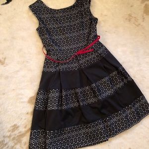 Black & White Party A-Line Dress
